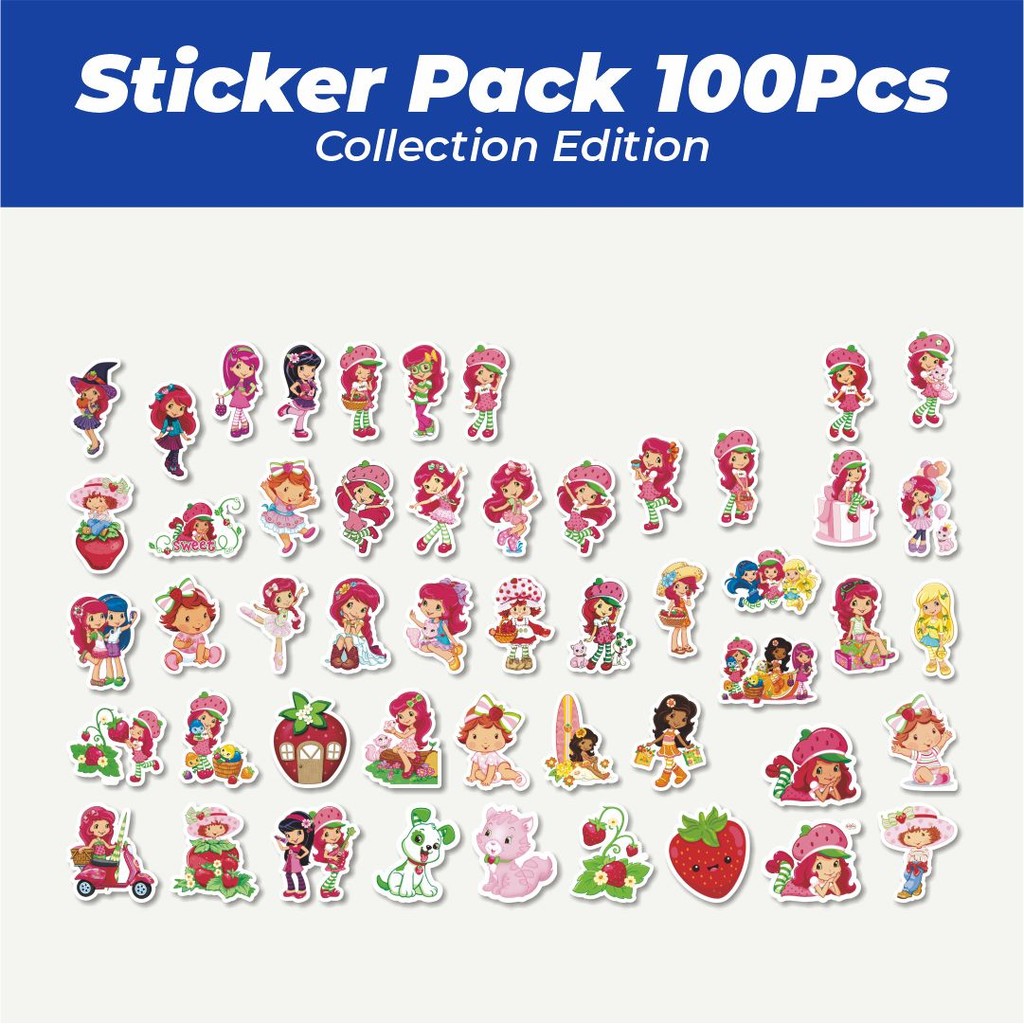 

Hot Stiker Kartun Strawberry Shortcake Lucu Anti Air Stikers Berperekat Waterproof Sticker Decal Buat Motor Helm Buku Journal Koper Casing HP Laptop Botol Minum