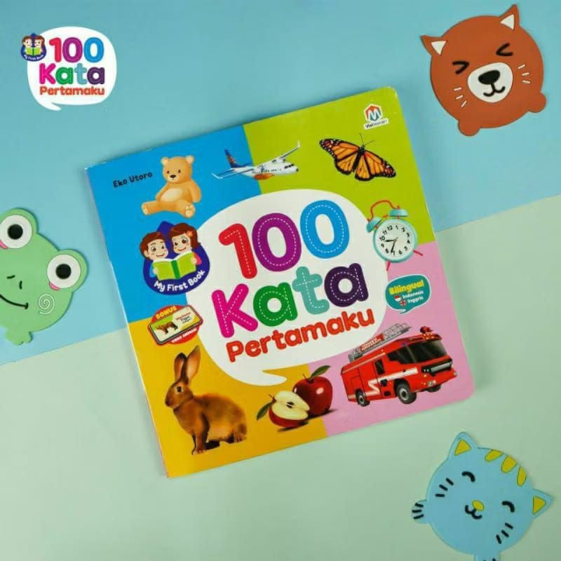 BUKU BOARDBOOK 100 KATA PERTAMAKU ZIYAD BOOKS | BUKU BOARDBOOK ANAK
