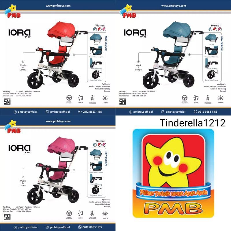 Sepeda Roda 3 PMB Iora T-11