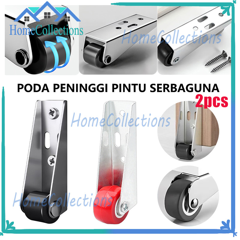 Roda Peninggi Pintu Bawah Geser Universal Pintu Roda Kastrol Pintu Anti Jatuh Roda Geser Bawah