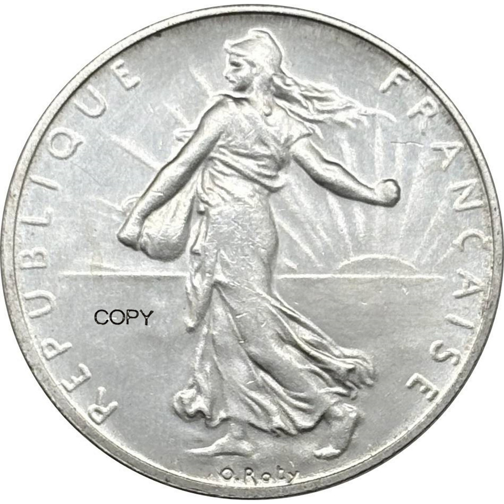 France 2 Francs 1914 1915 1916 1917 Liberte Egalite Republic Silver Plated Copy Commemorative Coin C