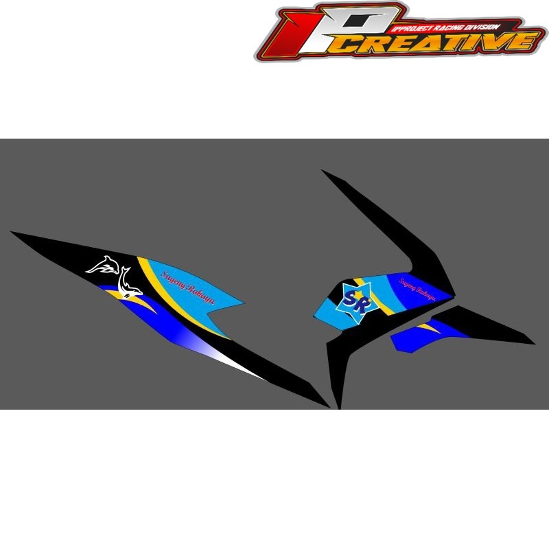 STRIPING TRANSPARAN BEAT DELUXE LIVERY BUS SUGENG RAHAYU