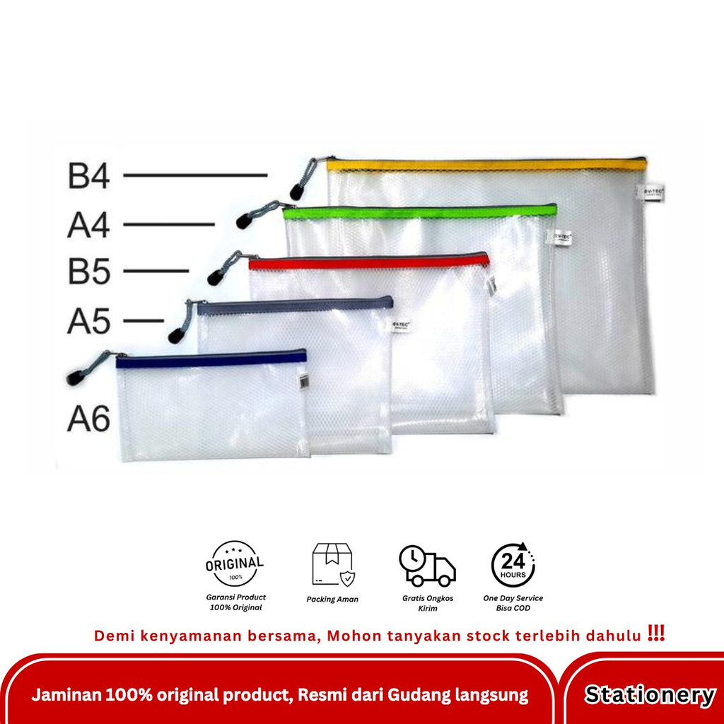 

V-TEC ZIPPER BAG 6009 B5 PUTIH PCS