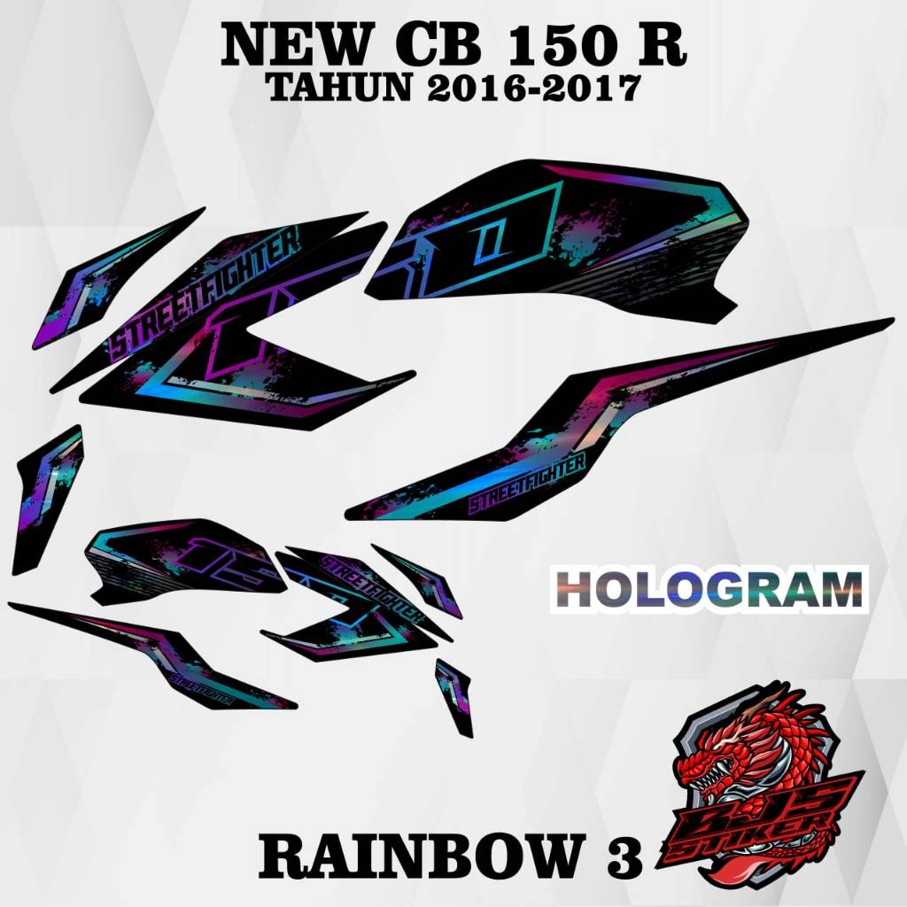 Stiker new cb 150 r v2 - Decal Striping list hologram new cb 150 r v2 rainbow 1