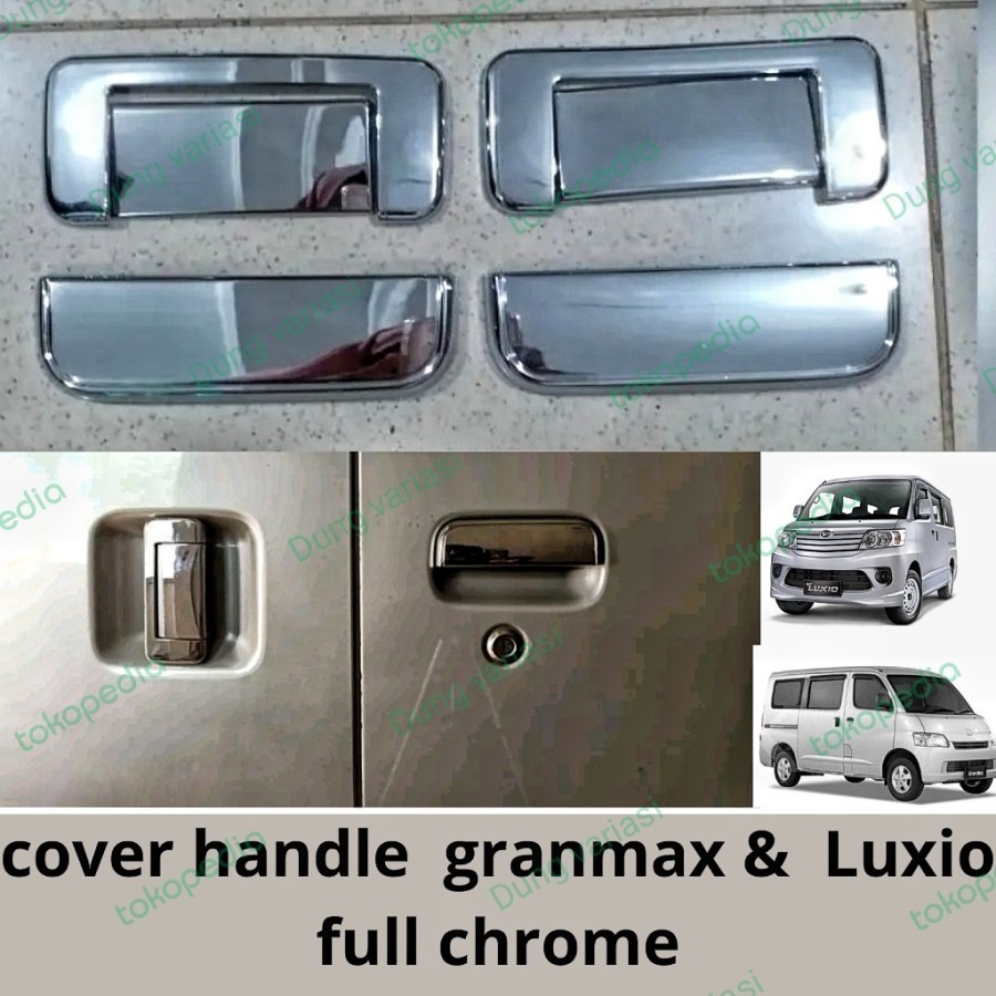 handle pintu mobil luxio full chrome