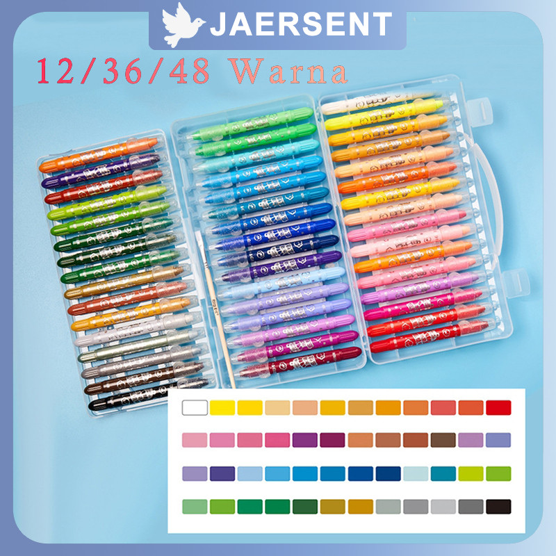 

New Crayon Grasp / Crayon Grasp Mata Sedang / Silky Crayon / Water Soluble Crayon / Krayon WarnaPremium