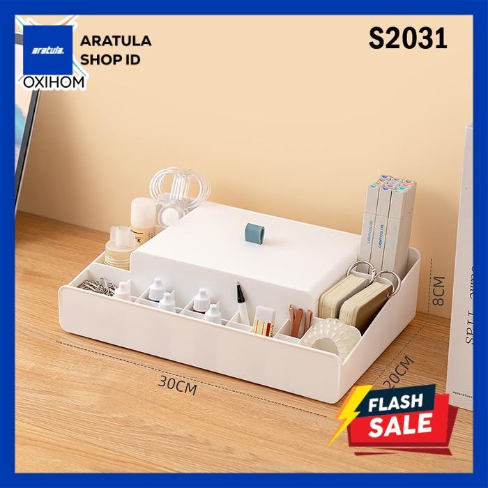 

Oxihom Laci Plastik Susun Tempat Make Up Acrylic Kotak Penyimpanan Mainan Pakaian - S2031, Biru