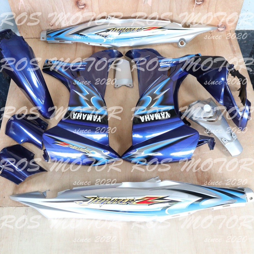 Cover Body Jupiter Z New Burhan 2006 Biru Silver Full Set Halus Bodi Jupiter Z Burhan Body Jupiter Z