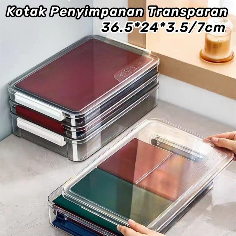 NEW PRODUK Kotak Penyimpanan Transparan Box File Map Kertas File Box Map Organizer Kertas File Kotak