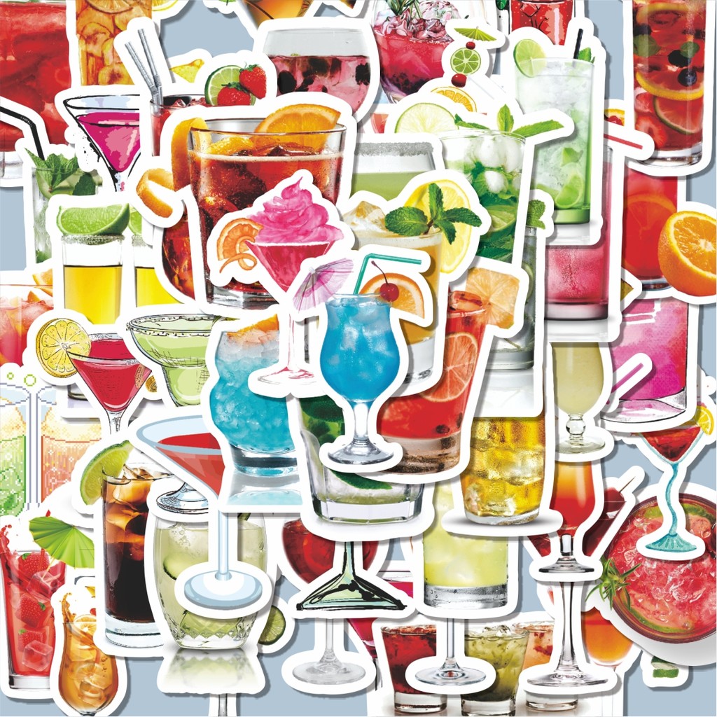 

100PCS Lucu Stiker Ice Cold Drink [Minuman Es Dingin] Stiker Aesthetic Stiker Anti Air Stikers Berperekat Waterproof sticker decal buat Motor Helm Buku Journal Koper Casing HP Laptop Botol Minum Hadiah anak