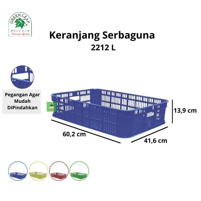 

NEW PRODUK Green Leaf Container / Keranjang Industri Buah Roti 2212L - Biru TERLARIS