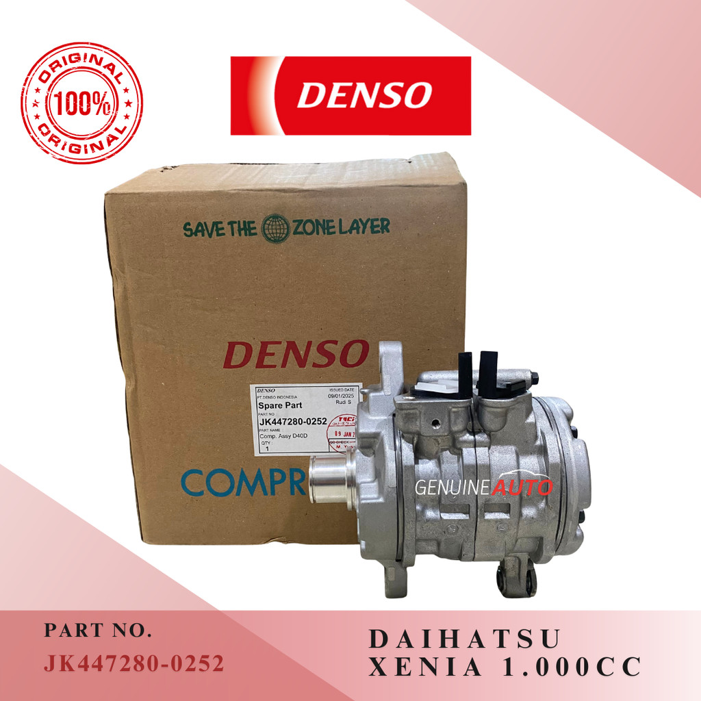 COMPRESSOR KOMPRESOR DAIHATSU XENIA GRAND MAX 1.000CC ESCUDO 1.600CC DENSO ASLI JK447280-0252