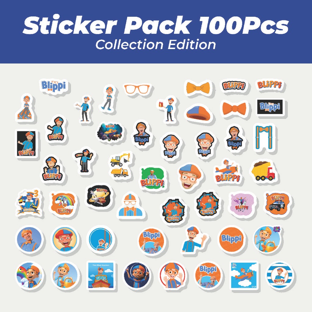 

Hot Stiker Blippi Lucu Anti Air Stikers Berperekat Waterproof Sticker Decal Buat Motor Helm Buku Journal Koper Casing HP Laptop Botol Minum