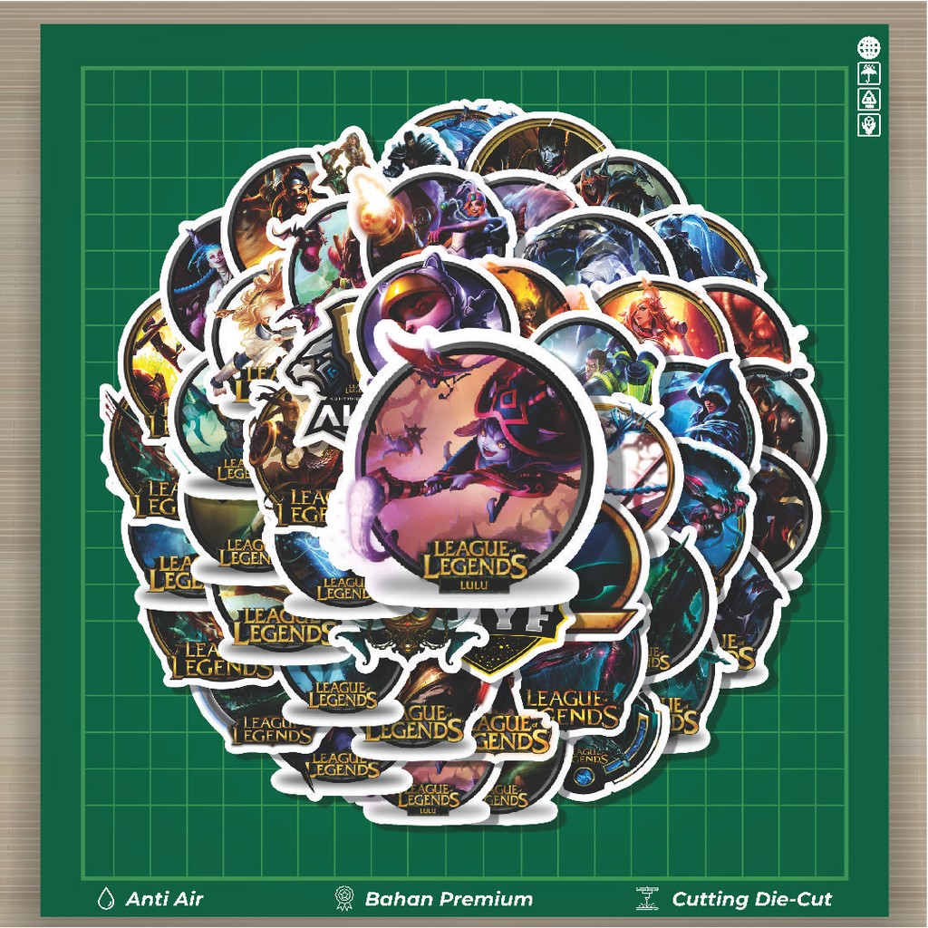 

HOT 50 PCS STIKER Stiker League Of Legends Badge 1 Stiker Fashion Cars Decal Dingin Kartu Album Custom Vinyl Anti Air- Sticker Aesthetic Buku Journal Koper Casing HP Tablet Laptop Helm Motor Botol Minum