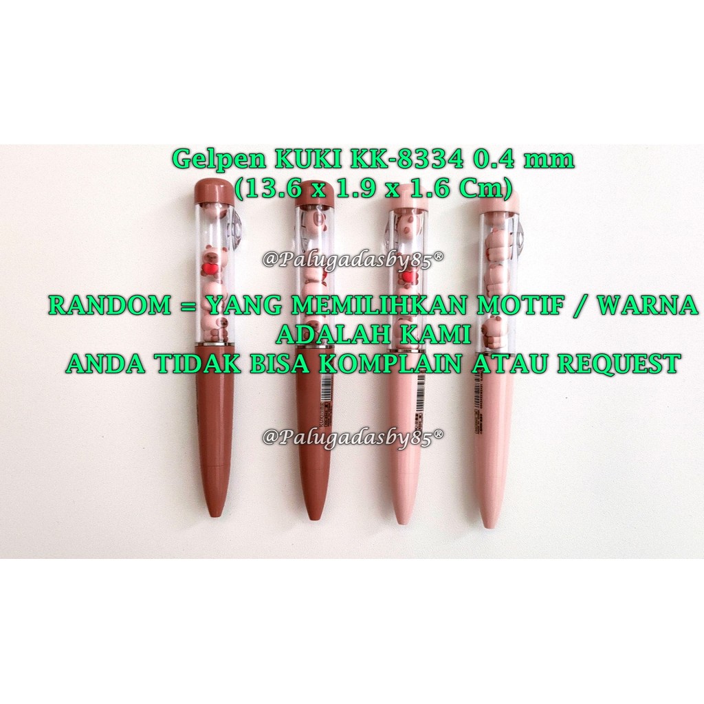 

(1 Biji) GROSIR Bolpen KUKI KK-8343 Doggy Cat 0.4 Gel Pen Black / Gelpen Kuki Pulpen Kuki (1 Biji)
