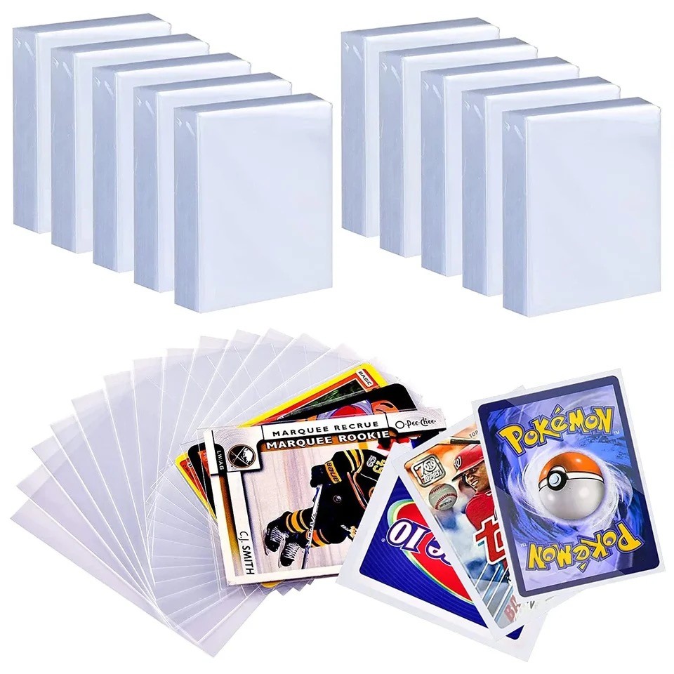

100 Pcs Transparent Playing Card Cover Clear Protector Sleeve Holder For Pokemon Board Game ID Trading Folder Photo Pouch Kit