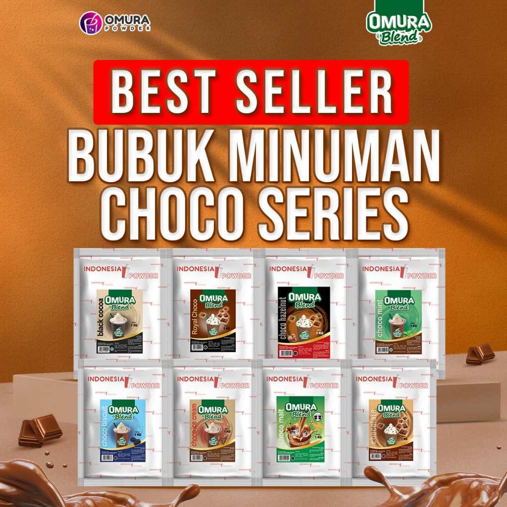 

[CHOCO SERIES] Bubuk Minuman Premium Rasa Chocolate / Cokelat / Coklat Mengandung Gula Susu Dan Krimer Blend Instant Drink Omura Powder