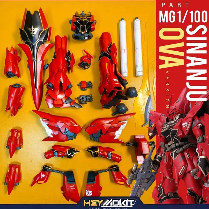PART MG 1/100 SINANJU OVA VERSION BANDAI GUNDAM PARTS HEAD HORN FACE BODY TORSO CHEST SHOULDER LEGS 