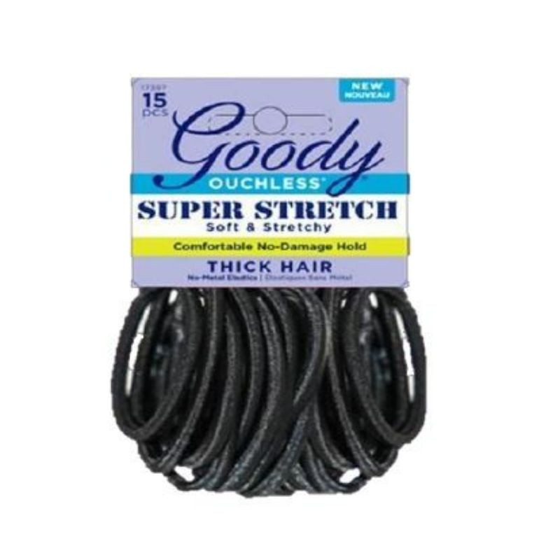 

Goody ouchless 2074334/ 17387 super stretch thick elastics black 15ct