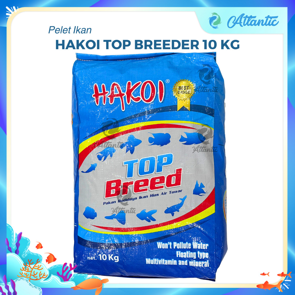 HAKOI TOP BREEDER 10 KG PAKAN IKAN HIAS ORIGINAL HAKOI TOP BREEDER KARUNG PAKAN BERKUALITAS