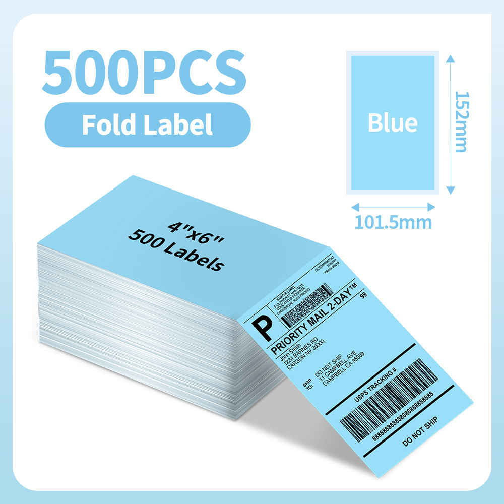 

Phomemo 241BT 246S Thermal Label Printer Paper 100x150mm Fan-Fold Labels Shipping Supplies for Package Adress Business
