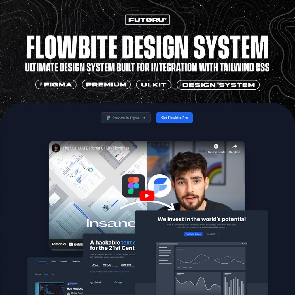 Flowbite Pro - Premium Figma Tailwind Template Design System
