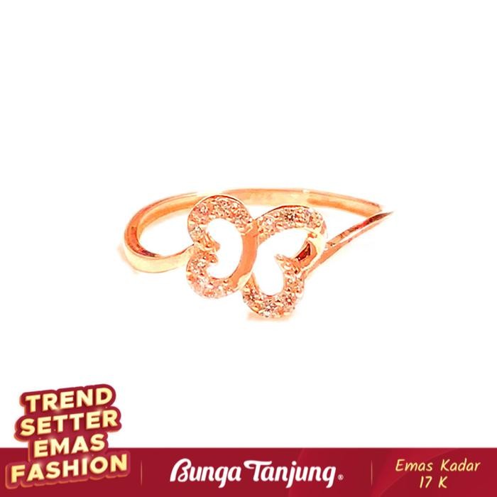CINCIN KUPU KUPU BLINK A - EMAS 17K - BUNGA TANJUNG GOLD