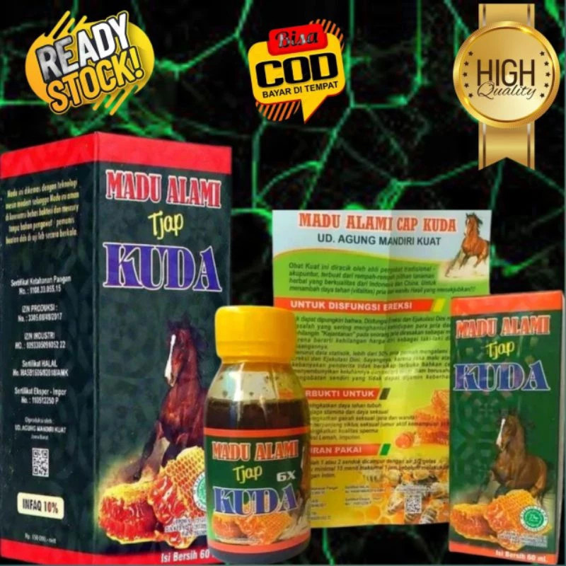 Bisa Cod Madu Pria Perkasa Super Tonik Cap Kuda 100% Original