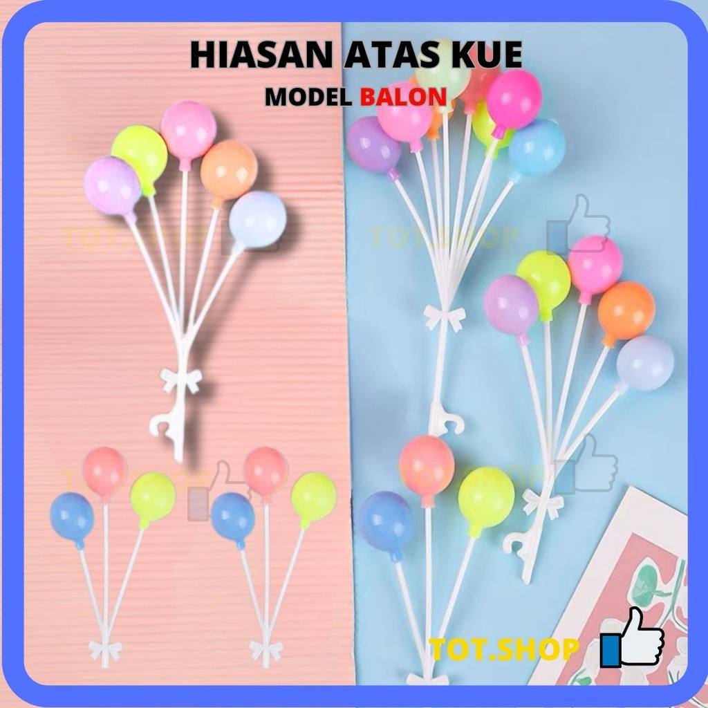 

[Min 5] [MODEL BALON] Hiasan atas kue Cake Top Ball Topper Kue Bentuk Balon Hiasan Dekorasi Kue Ulang Tahun