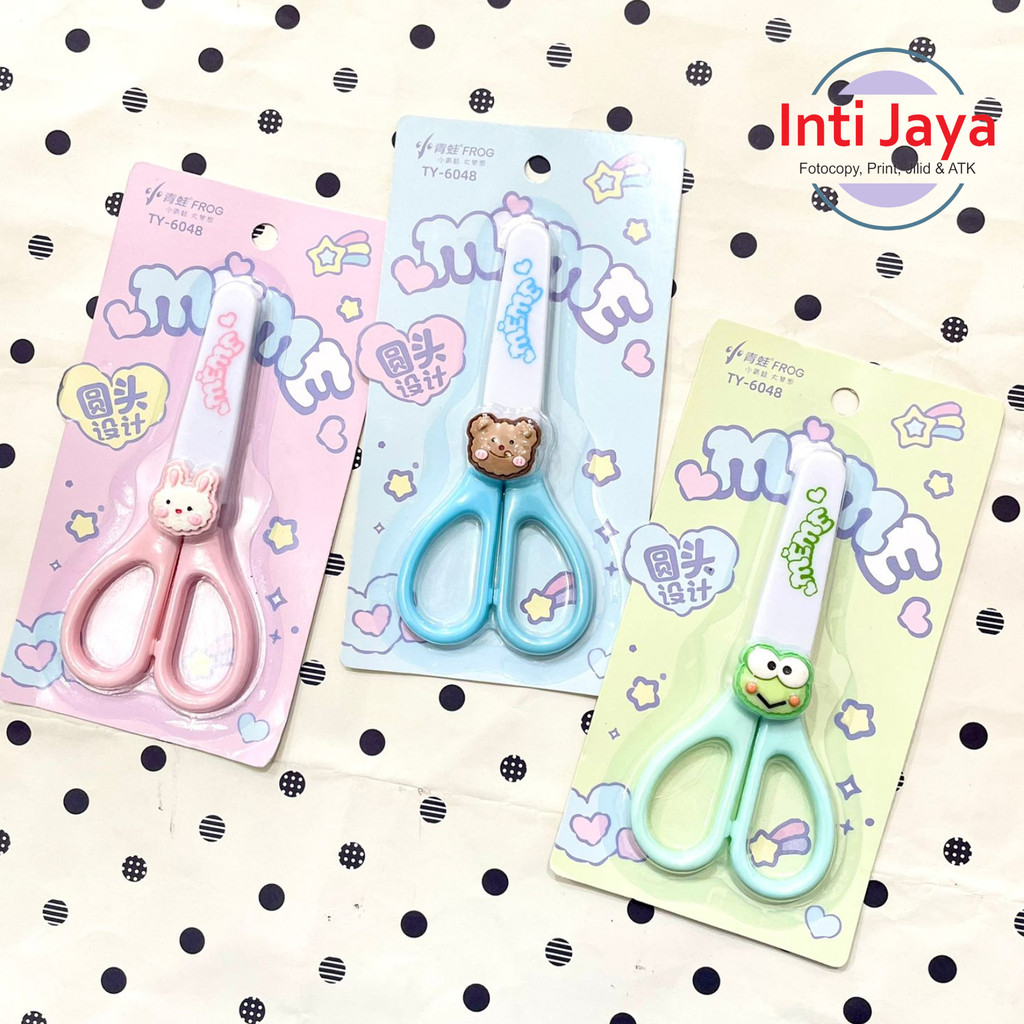 

Gunting Fancy FROG Meme Warna Pastel Gunting Anak dengan Tutup
