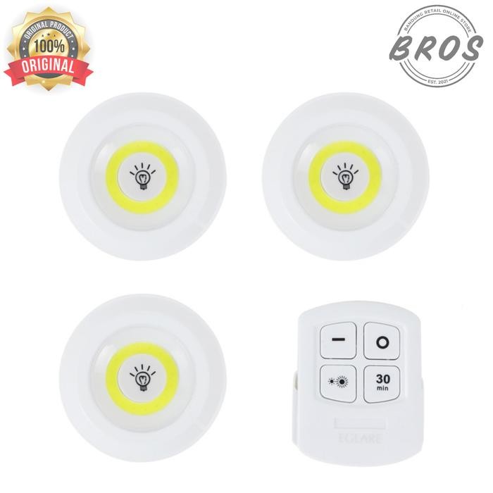 Eglare Set 3 Pcs Lampu Tidur Pac Dengan Remot