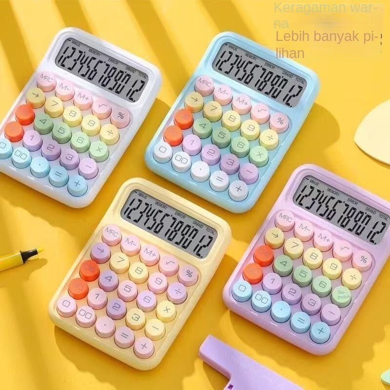 

26 kalkulator multifungsi, kalkulator layar besar warna permen pelangi