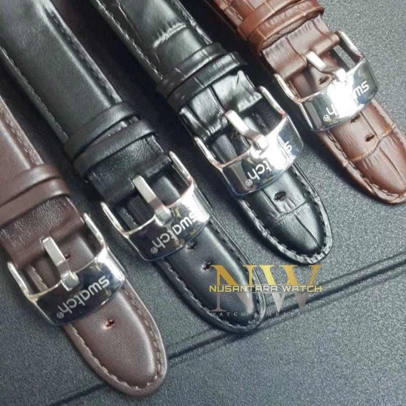 Strap Tali Jam Kulit Swatch 007 Genuine Leather Swatch007