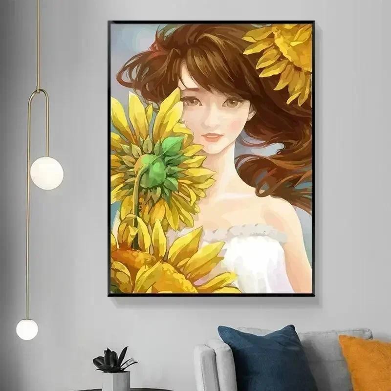 

Tulip DIY Digital Acrylic Flower Painting, Hand-Filled Landscape Painting, Explosion, 90104