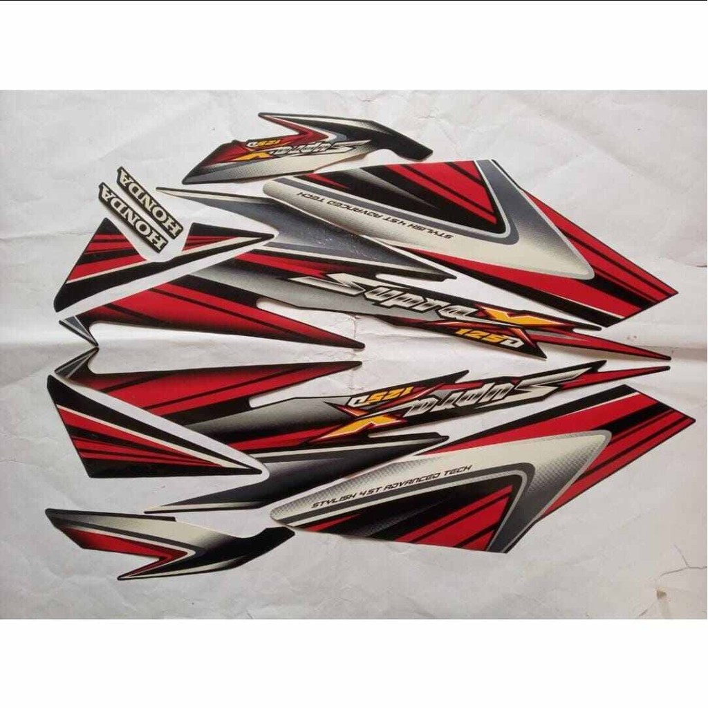 Striping Ori body Honda Supra X 125D 2006 2007 stiker bawaan original bodi honda supra x old supra x