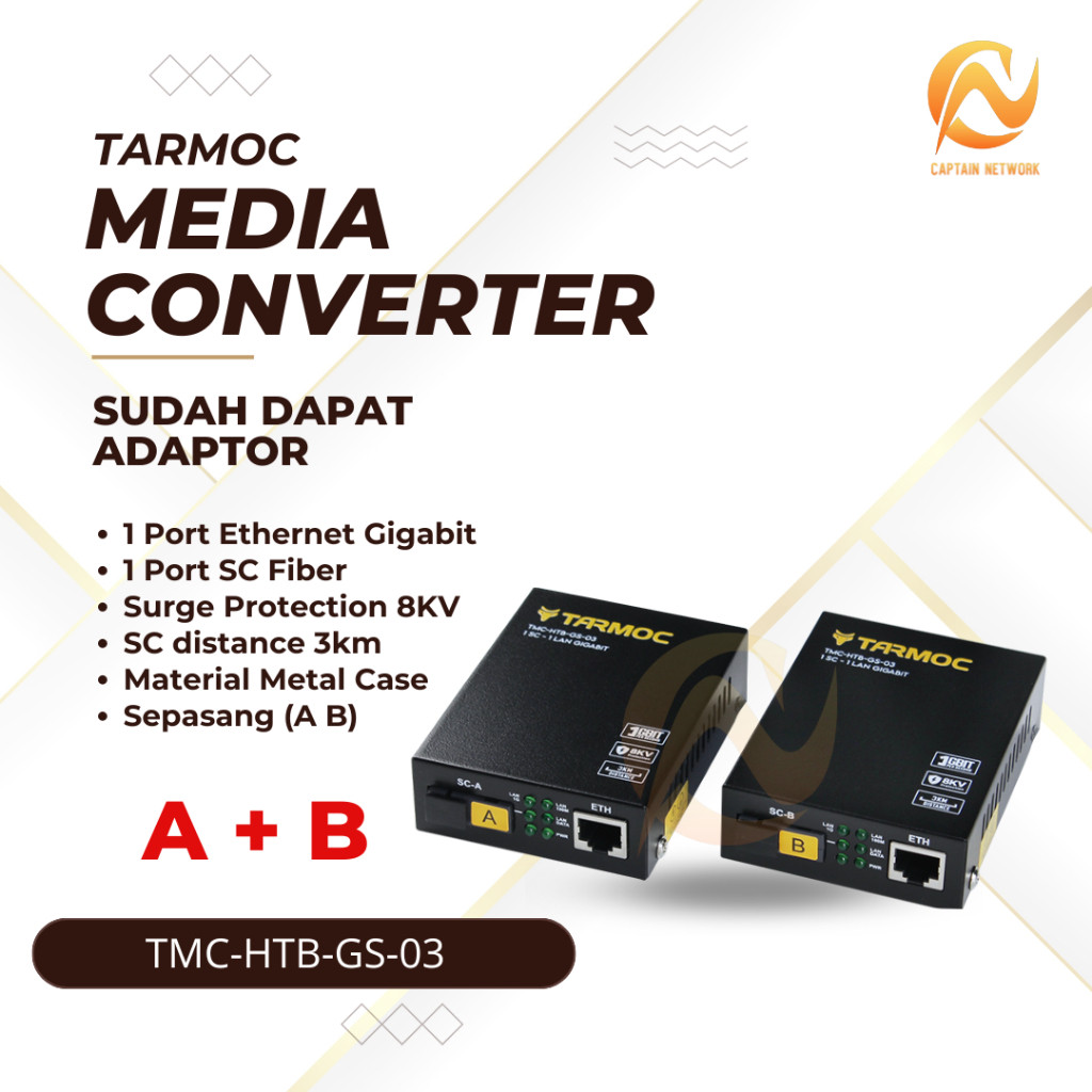 Tarmoc TMC-HTB-GS-03 | Media Converter 1FO 1LAN Gigabit | HTB GS03