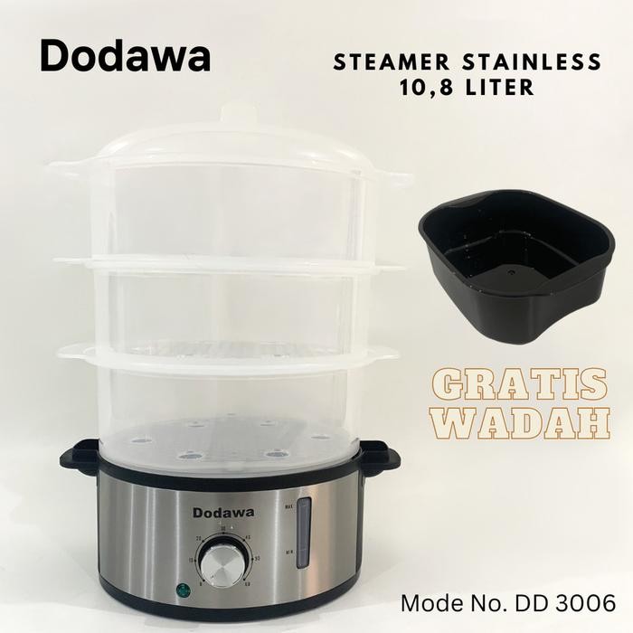 DODAWA Electric Steamer 3 Level | Alat Kukus 3 Tingkat | Mesin Kukus