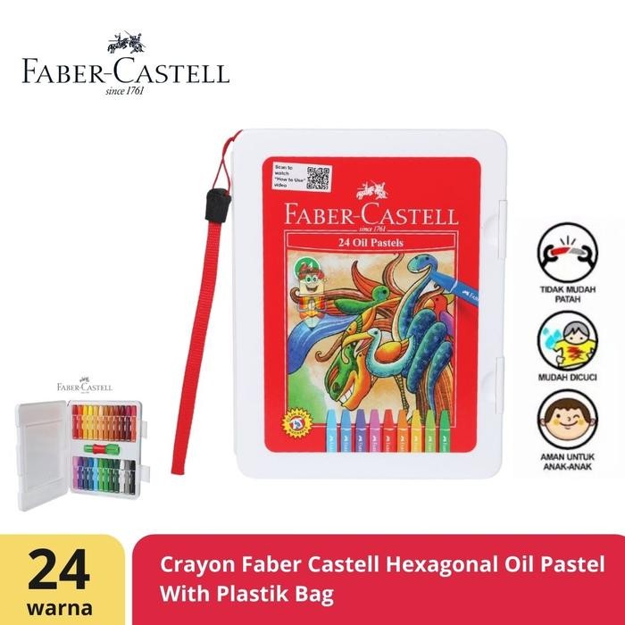 

Crayon / krayon Faber Castell Hexagonal Oil Pastel 24 warna