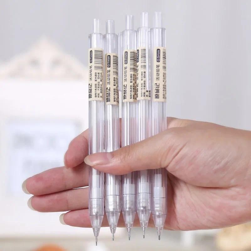 

0.5/0.7mm Activity Pencil Elementary School Supplies Automatic Pencil Simple & Trasparent Pen Holdenr School Supplies Stationery
