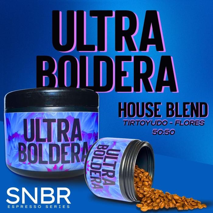 

ULTRA BOLDERA Espresso House Blend Coffee Beans 50:50 Arabica Robusta by Sanubari 200 GR