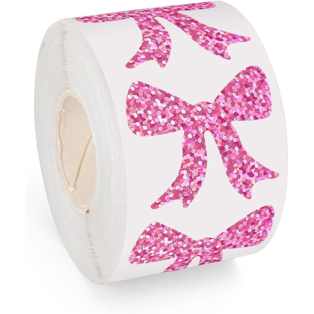 

100-500pcs Bowknot Sticker Glittering Wrapping Label For Rewarding And Gift Packaging Scrapbooking Decoration Sticker Stationery