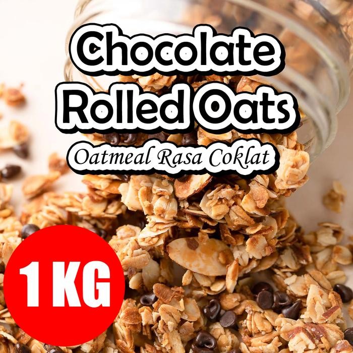 

CHOCOLATE ROLLED OATS 1 KG | Oatmeal Dengan Chocochips - 500 gram