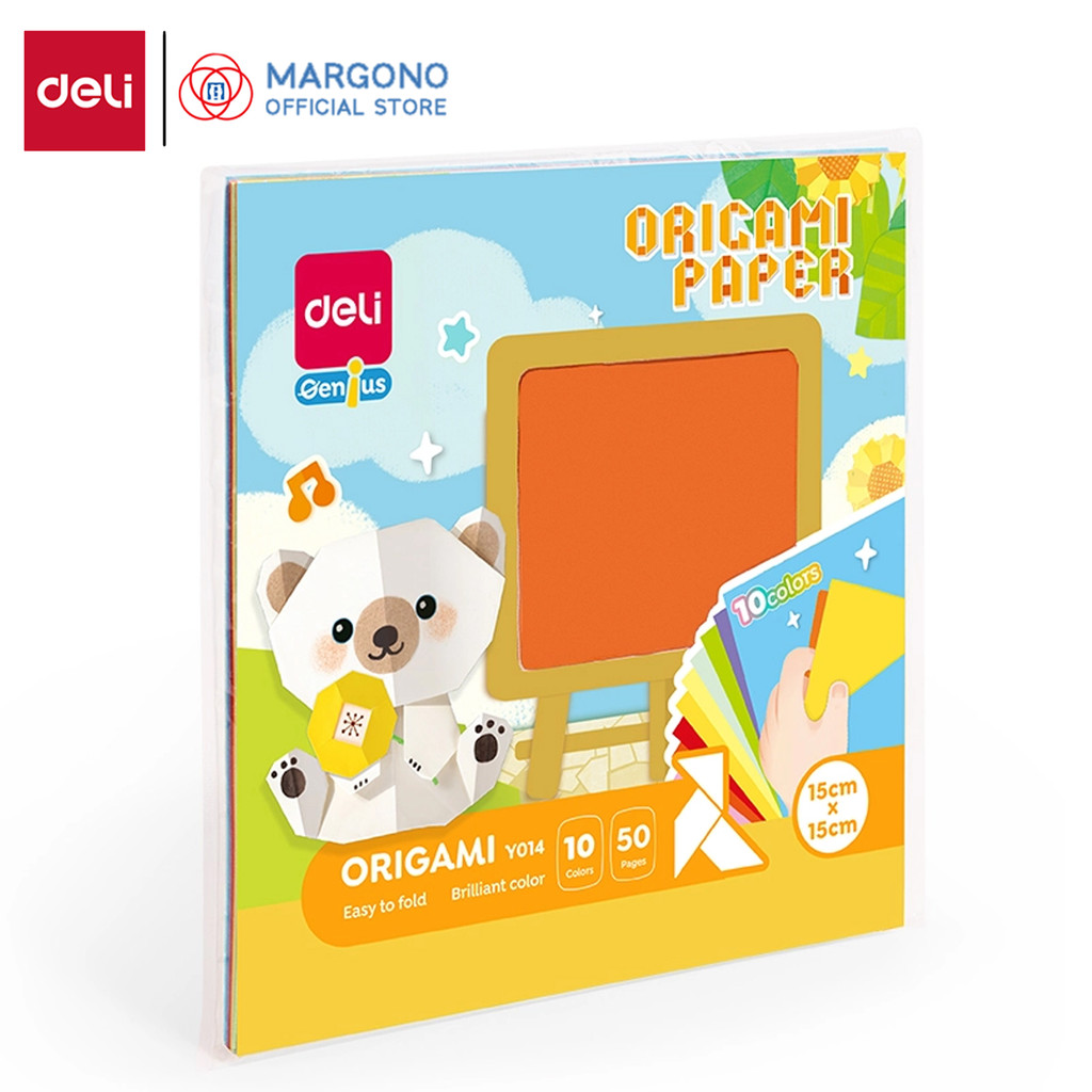 

Deli Origami Paper / Kertas Lipat Origami 50 Lembar 10 Warna Ukuran 15x15cm EY014