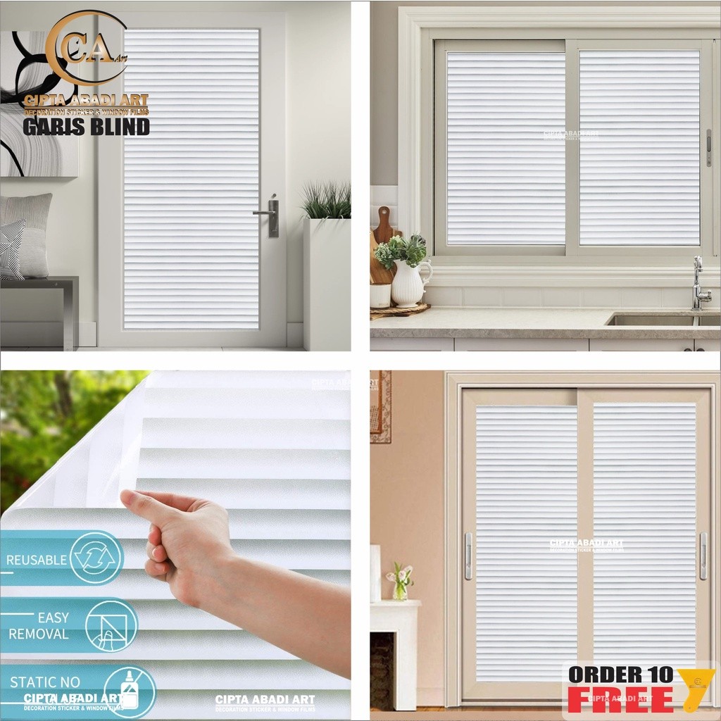 Stiker Kaca Jendela Rumah Stiker Kaca Motif Garis