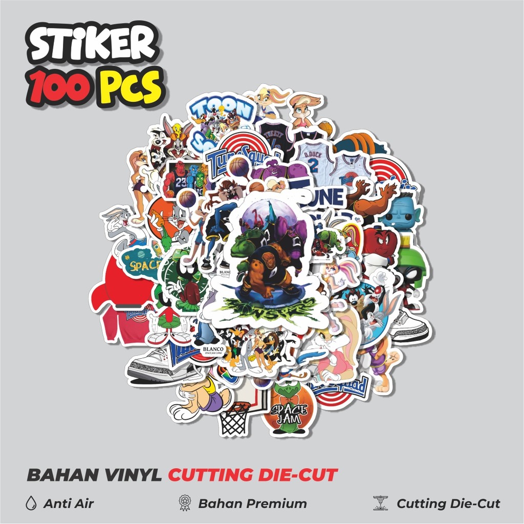 

Terbaru! 50 pcs Stiker Warner Bros Series Space Jam Character Mix Dekorasi Lucu Kreatif untuk Notebook, Skateboard, HP
