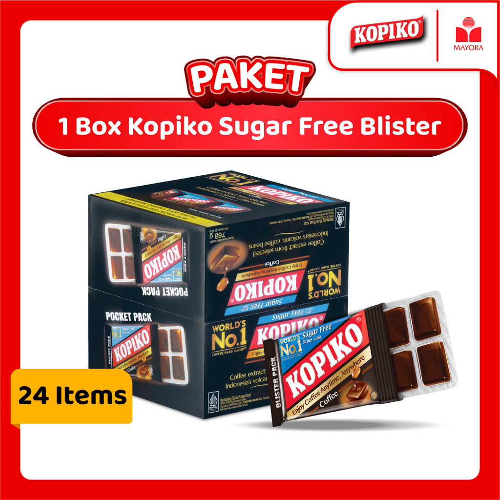 

Paket 1 BOX Permen Kopiko Sugar Free Blister