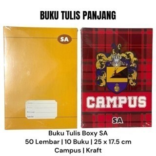 

(1Pack) Buku Tulis Panjang SA/Bobi isi 50 Lembar 70 Lembar Termurah Best Seller Buku Tulis Sekolah Boxy Campus Murah Bergaris