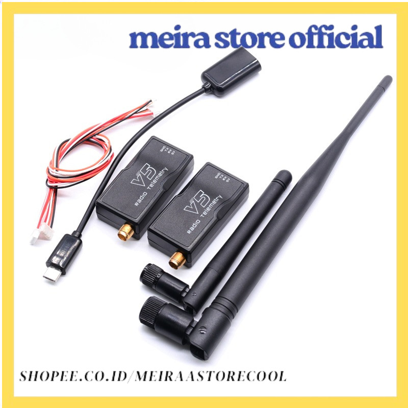 3DR Radio V5 Telemetry 433Mhz 915Mhz 100MW/500MW Air and Ground Data Transmit Module with OTG cables
