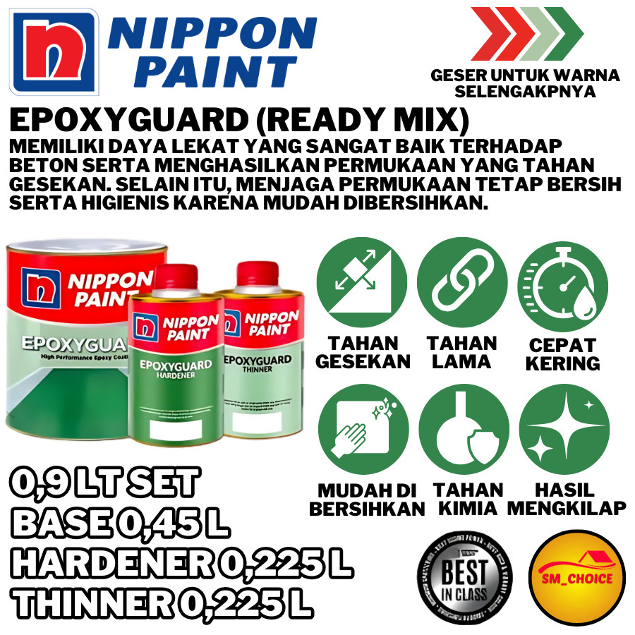 CAT LANTAI NIPPON EPOXYGUARD CAT KERAMIK EPOXY GUARD NIPPON FLOOR COATING TERLARIS