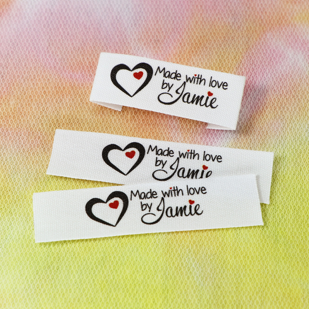 

Custom Sewing Labels - Personalized Brand , Organic Cotton Ribbon Labels , Logo or Text, Sewing Labels(FR009)